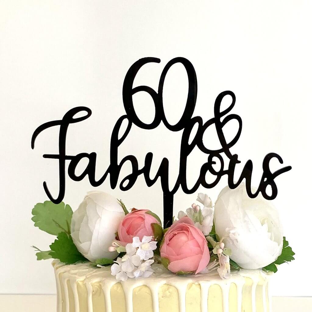 60th Birthday Cake Toppers