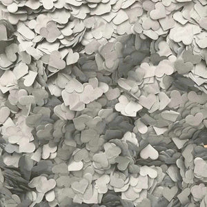 20g 1.5cm Heart Tissue Paper Confetti Table Scatters - Grey