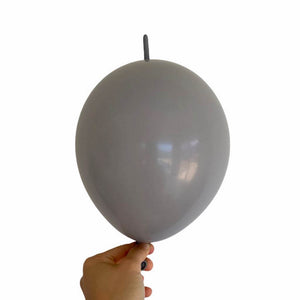 10-inch Linking Tail Latex Balloons 10pk grey