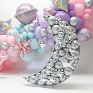 100cm Jumbo crescent moon Shaped Balloon Mosaic Frame