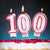 100th birthday party candle table decorations