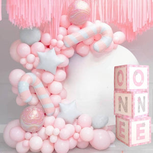 Pastel Pink Christmas Party Balloon Garland DIY Kit 110pk
