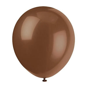 12-inch Premium Standard Colour Latex Balloons 10pk brown