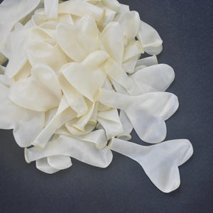 12-inch Clear Transparent Heart Latex Balloons 10pk