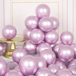 12inch chrome metallic light purple latex balloons party decorations