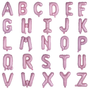 16-inch Baby Pink A-Z Alphabet Letter Foil Balloon