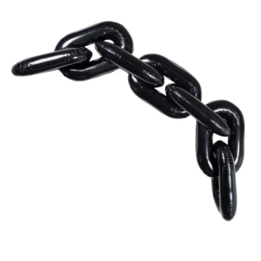 16-inch Black Chain Link Foil Balloon Garland
