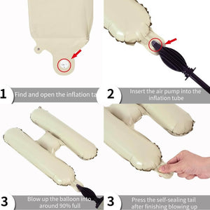 16-inch Cream A-Z Alphabet Letter Foil Balloon how to inflate balloons instructions