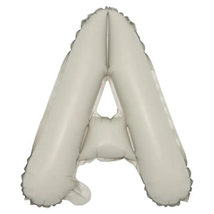 16-inch Cream A-Z Alphabet Letter a Foil Balloon