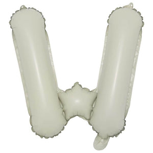 16-inch Cream A-Z Alphabet Letter w Foil Balloon