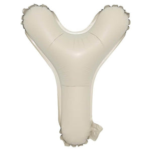 16-inch Cream A-Z Alphabet Letter y Foil Balloon