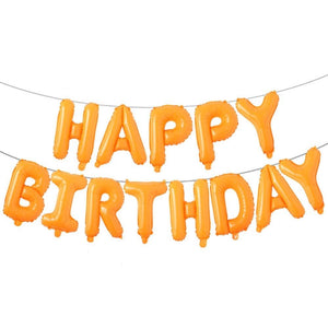 16in Orange HAPPY BIRTHDAY Foil Balloon Banner