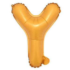 16in Orange A-Z Alphabet Letter Y Foil Balloon