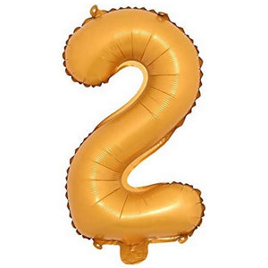 16in Orange 0-9 Number Foil Balloon - number  2