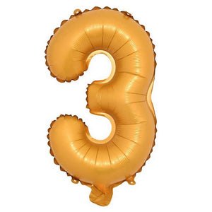 16in Orange 0-9 Number Foil Balloon - number  3