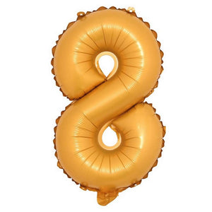 16in Orange 0-9 Number Foil Balloon - number  8