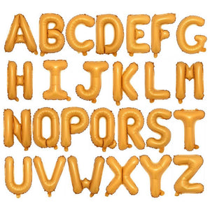 16in Orange A-Z Alphabet Letter A-Z Foil Balloon