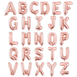 16-inch Rose Gold A-Z Alphabet Letter Foil Balloon