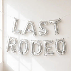 16-inch Silver LAST RODEO Hen Party Foil Balloon Banner