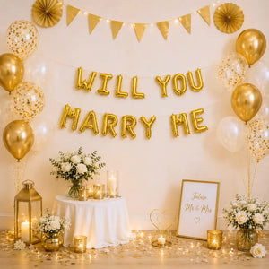 16-inch Gold WILL YOU MARRY ME Foil Balloon Banner