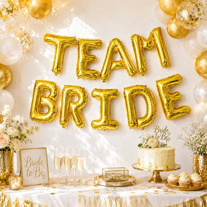 16-inch Gold TEAM BRIDE Foil Balloon Banner