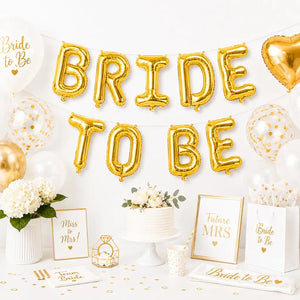 16-inch Gold BRIDE TO BE Foil Balloon Banner