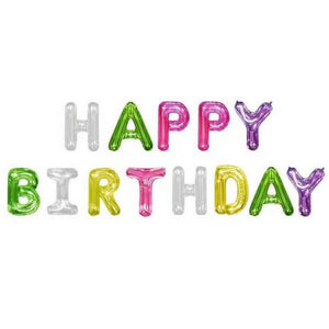 16 Inch Crystal Rainbow HAPPY BIRTHDAY Foil Balloon Banner