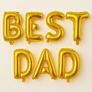 16-inch gold BEST DAD Foil Balloon Banner