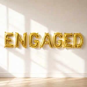 16-inch Gold ENGAGED Foil Balloon Banner