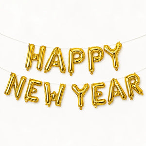 16-inch Gold HAPPY NEW YEAR Foil Balloon Banner