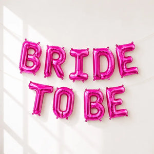 16-inch Hot Pink BRIDE TO BE Foil Balloon Banner