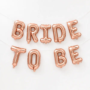 16-inch Rose Gold BRIDE TO BE Foil Balloon Banner