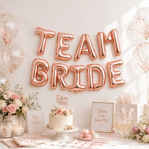16-inch Rose Gold TEAM BRIDE Foil Balloon Banner