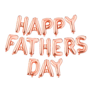 16-inch metallic rose gold HAPPY FATHERS DAY Foil Balloon Banner