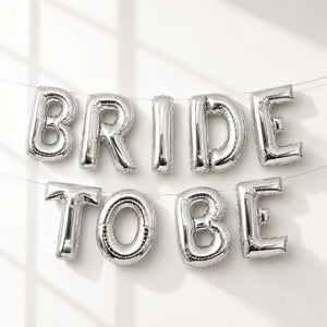 16-inch Silver BRIDE TO BE Foil Balloon Banner