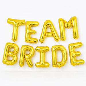 16-inch Gold TEAM BRIDE Foil Balloon Banner