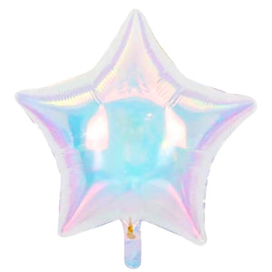 Transparent iridescent star balloon 18inch