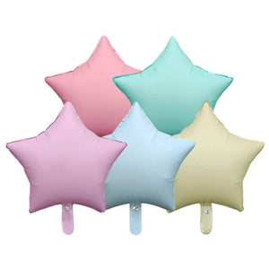 18-inch matte pastel star assorted colour foil balloon