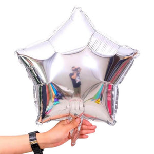18 Inch Metallic Silver Star Foil Balloon