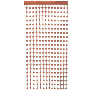 Rose Gold Star Tinsel Foil Fringe Curtain – Party Backdrop 1m x 2m