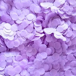 1.5cm Round Paper Confetti - Lilac Purple