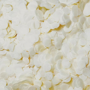 Ivory Round Paper Party Confetti 1.5cm 20g