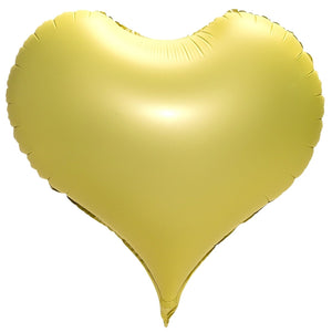 20-inch Large Pastel yellow Heart Foil Balloon
