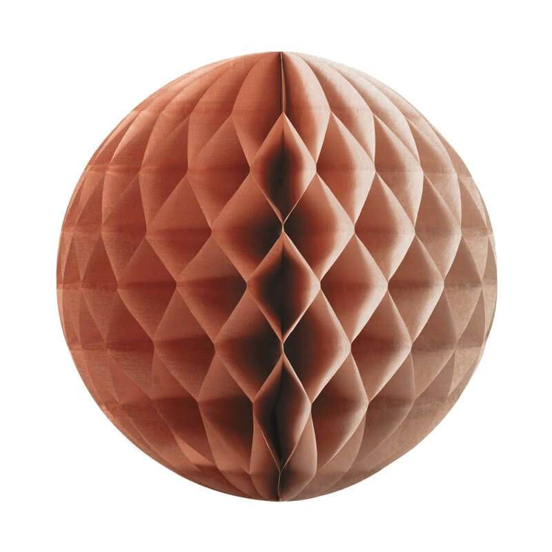 Metallic Rose Gold Paper Honeycomb Ball - 25cm