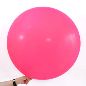 36-inch Jumbo Round Hot Pink Latex Balloon