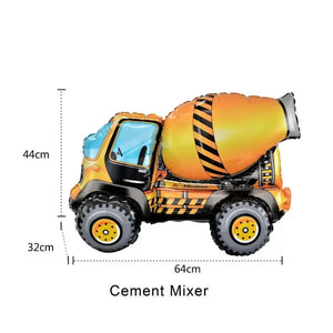 3D Standing Cement Mixer Truck air filled Foil Balloon