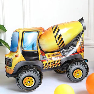 3D Standing Cement Mixer Truck air filled Foil Balloon