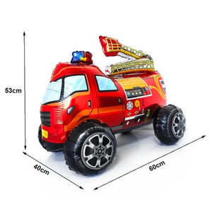 3D Standing Fire Engine Truck Foil Balloon