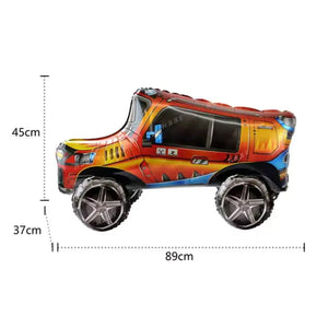3D freestanding Orange Monster Truck Foil Balloon