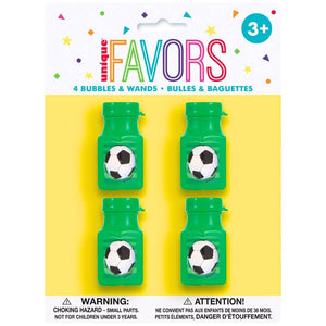 Mini 3D Soccer Bubble Bottles 4pk